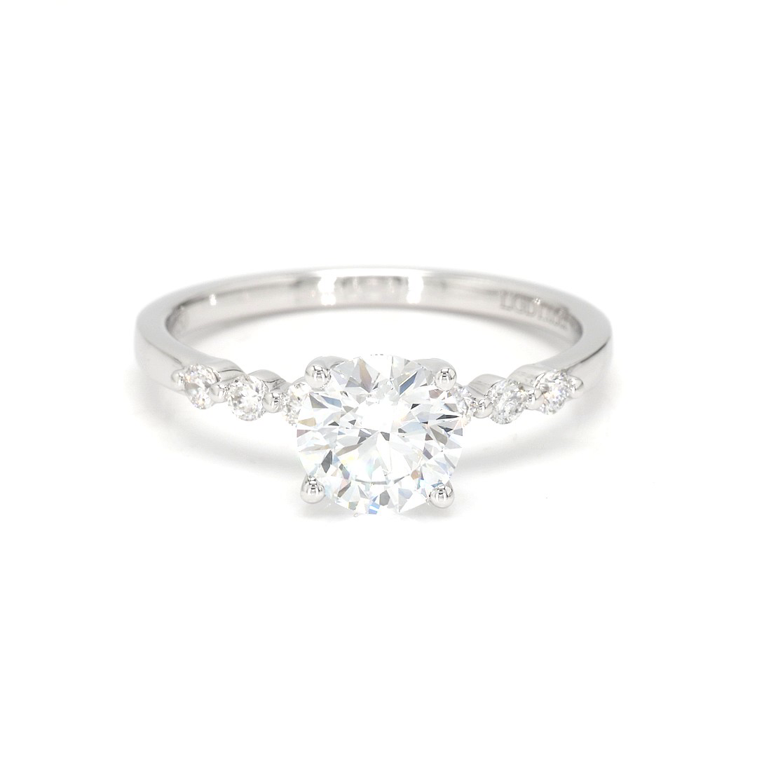 18K 1.05ct E VS1  Round  Shaped Maya White Frame 0