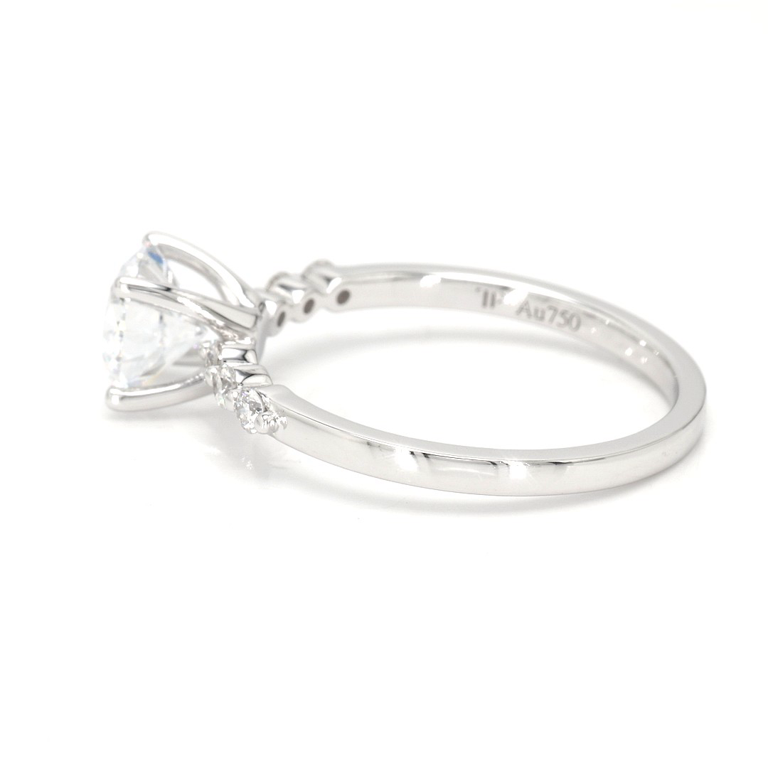 18K 1.05ct E VS1  Round  Shaped Maya White Frame 3