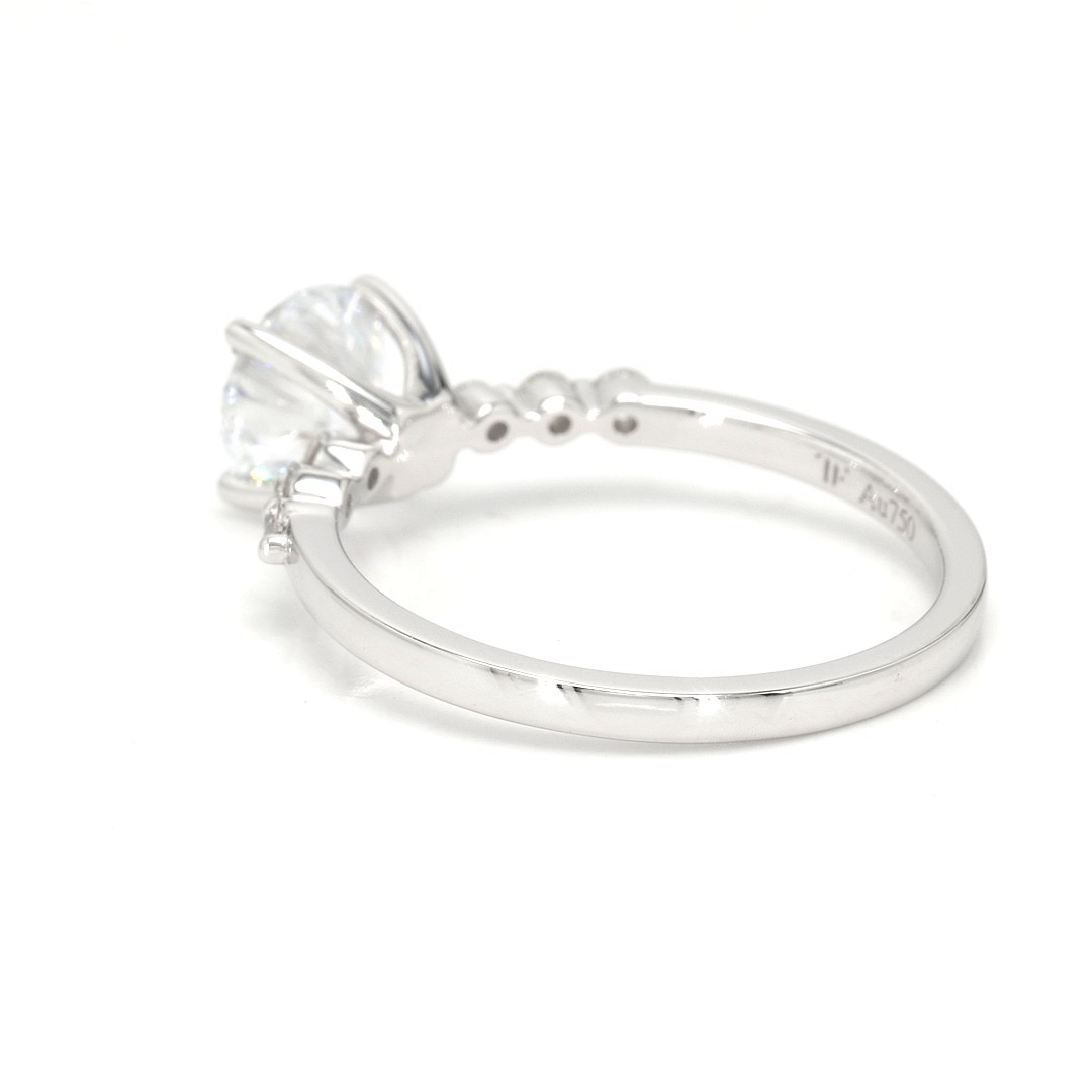 18K 1.05ct E VS1  Round  Shaped Maya White Frame 4