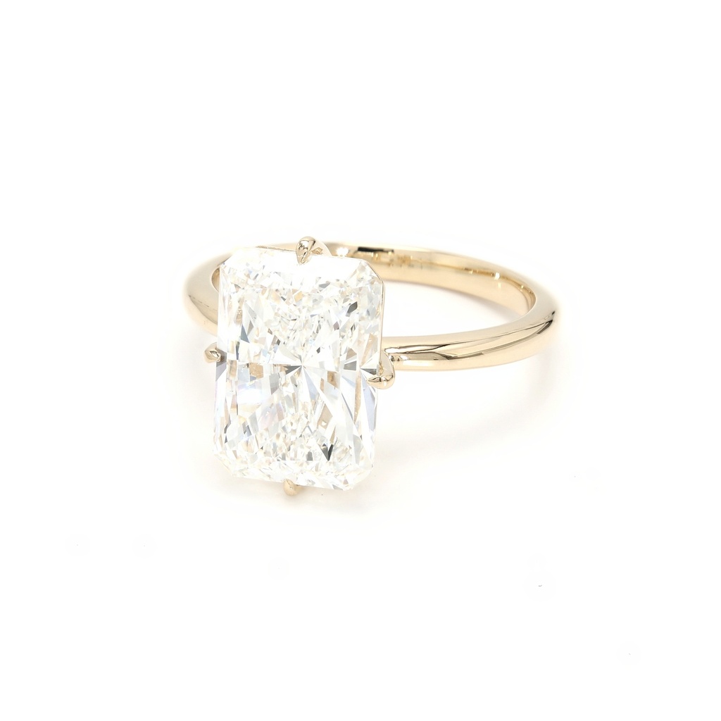 18K 5.27ct Radiant Shaped Rachelle Ring Yellow