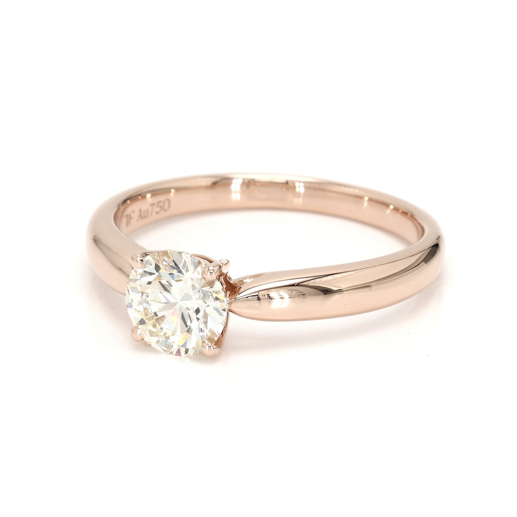 18K 0.76ct Round Shaped Diane Ring Rose