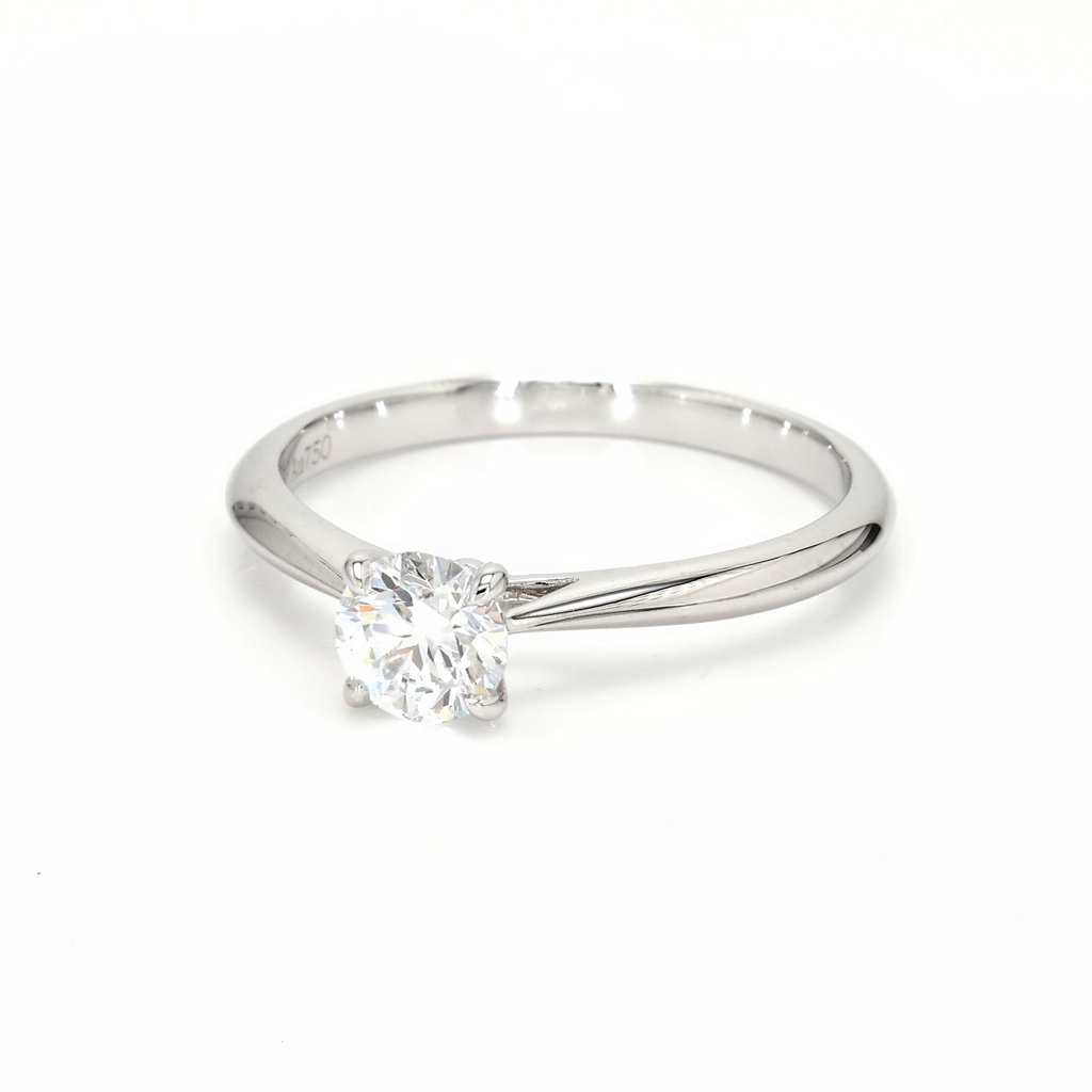 18K 0.53ct Round Shaped Florence Ring White
