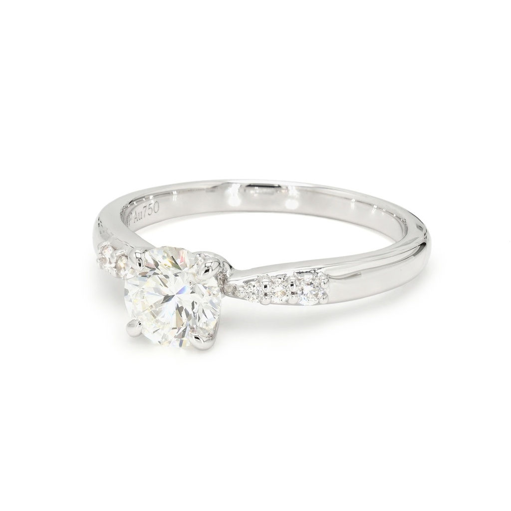 18K 0.79ct Round Shaped Alex Ring White