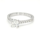 18K 1.01ct Round  Shaped Dior Ring White