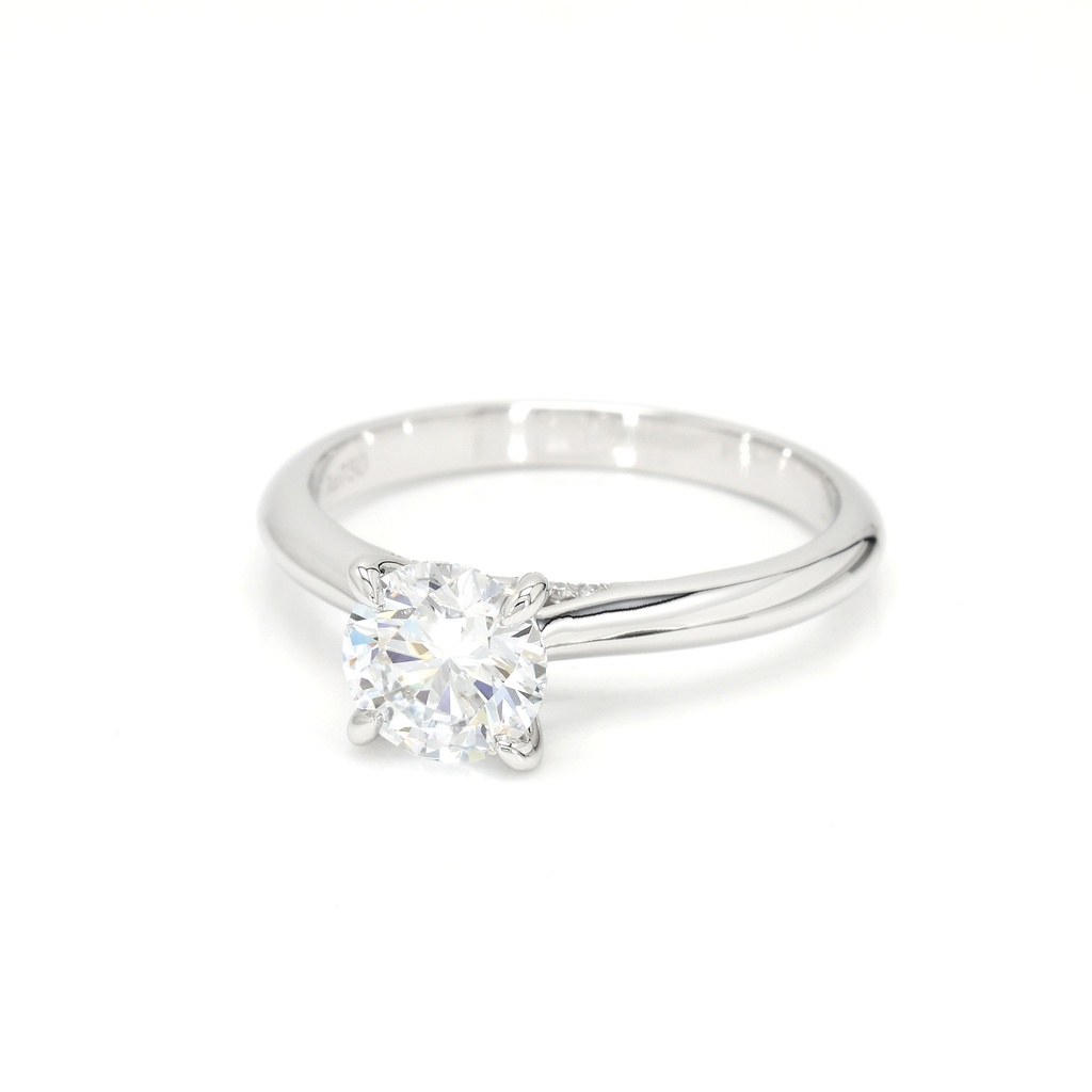 18K 1.03ct Round  Shaped Alice Ring White