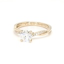 18K 1ct Round  Shaped Yves Ring Yellow