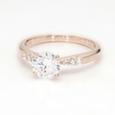 18K 1.07ct Round  Shaped Olivia Ring Rose