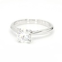 18K 1.05ct Round  Shaped Elise Ring White