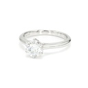 18K 1.01ct Round  Shaped Audrey Ring White