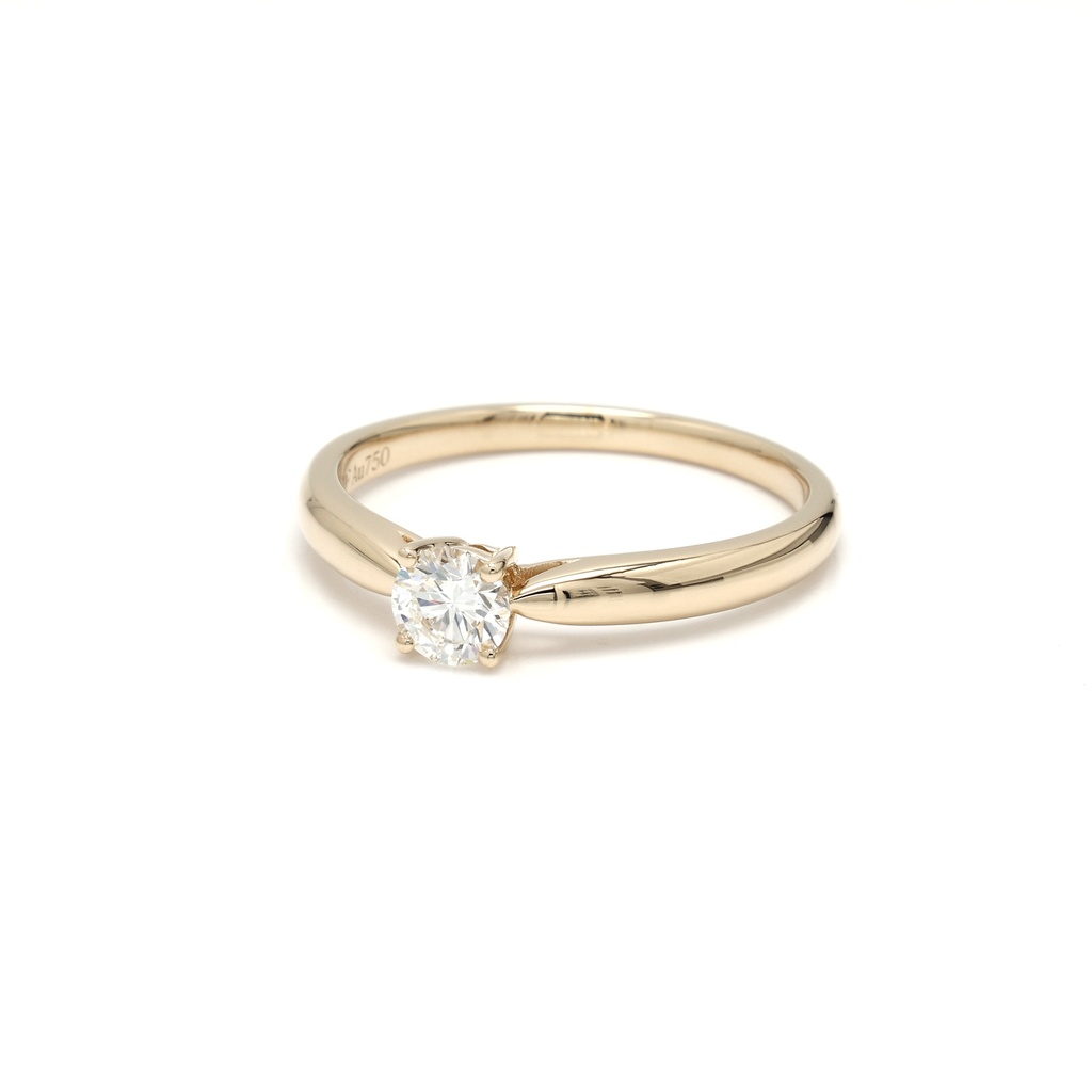 18K 0.3ct Round  Shaped Diane Ring Yellow