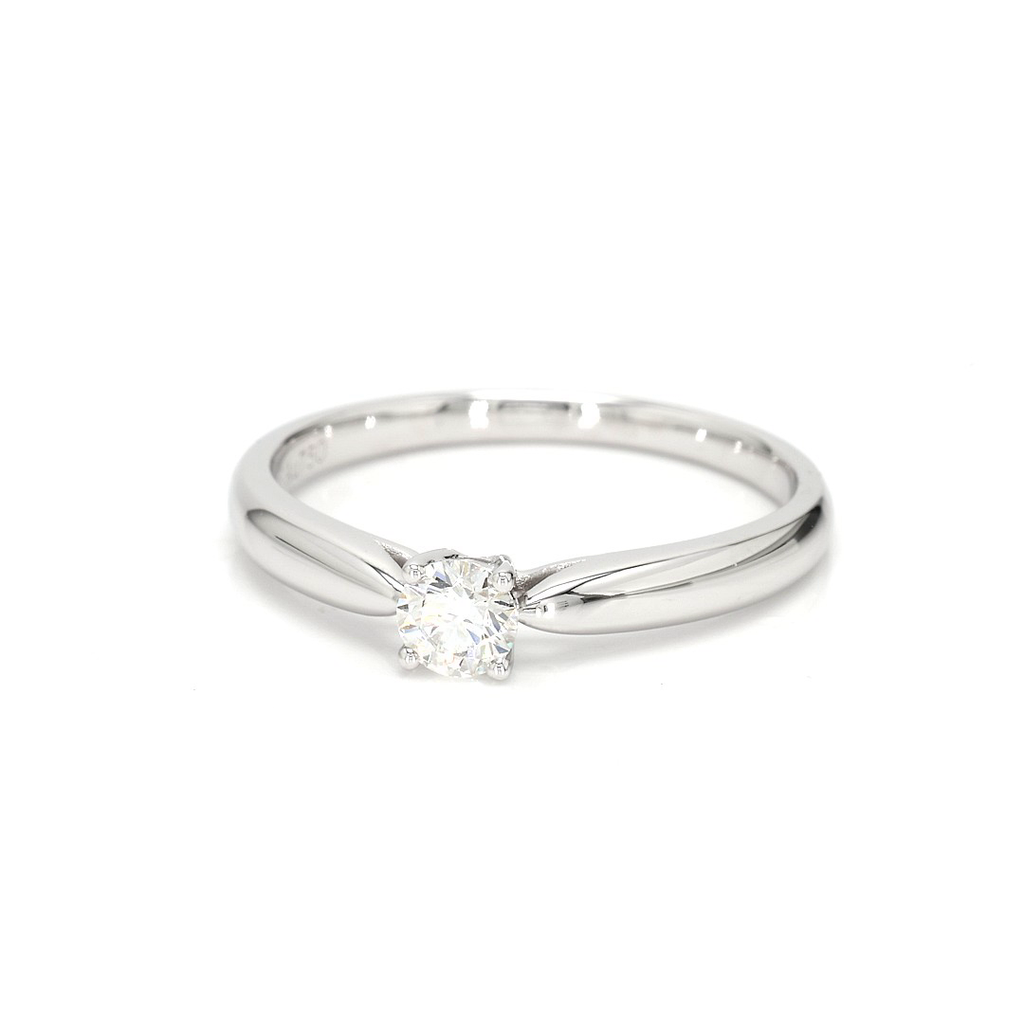 18K 0.21ct Round  Shaped Diane Ring White