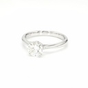 18K 1ct Round  Shaped Isabella Ring White