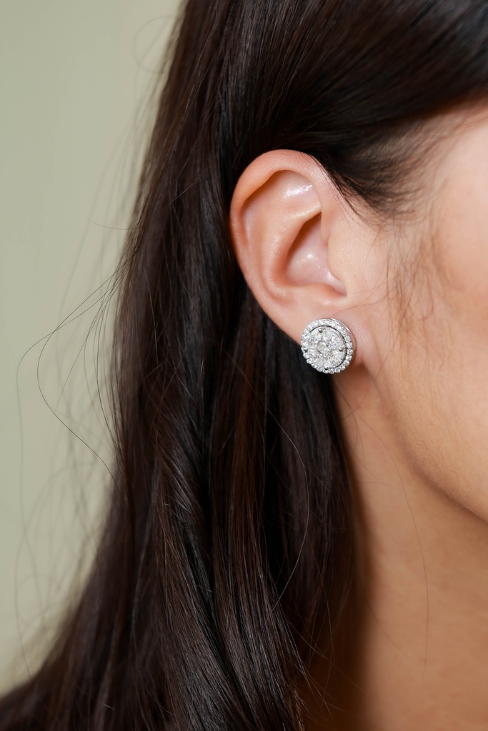 Illusion Earrings with Halo