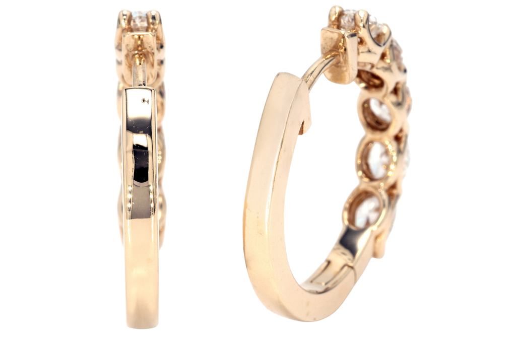 Oval Huggie Hoops
