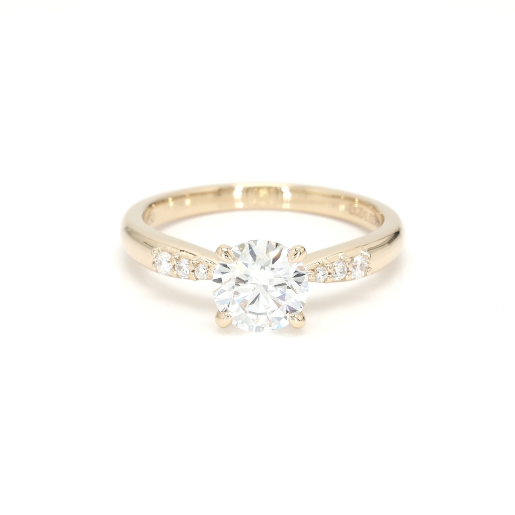 18K 1.03ct Round  Shaped Olivia Ring
