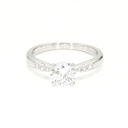 18K 1ct Round  Shaped Olivia Ring