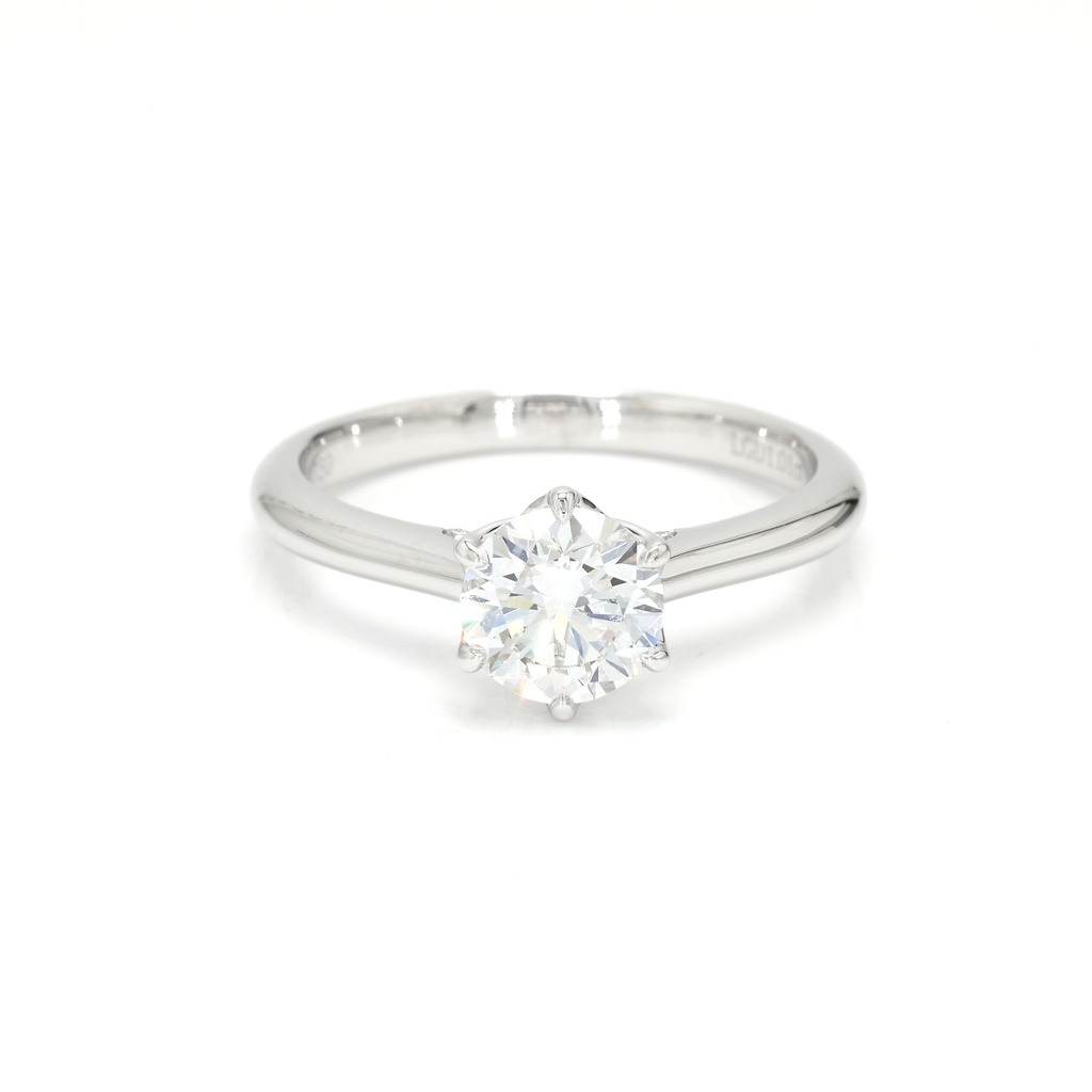 18K 1.01ct Round  Shaped Audrey Ring
