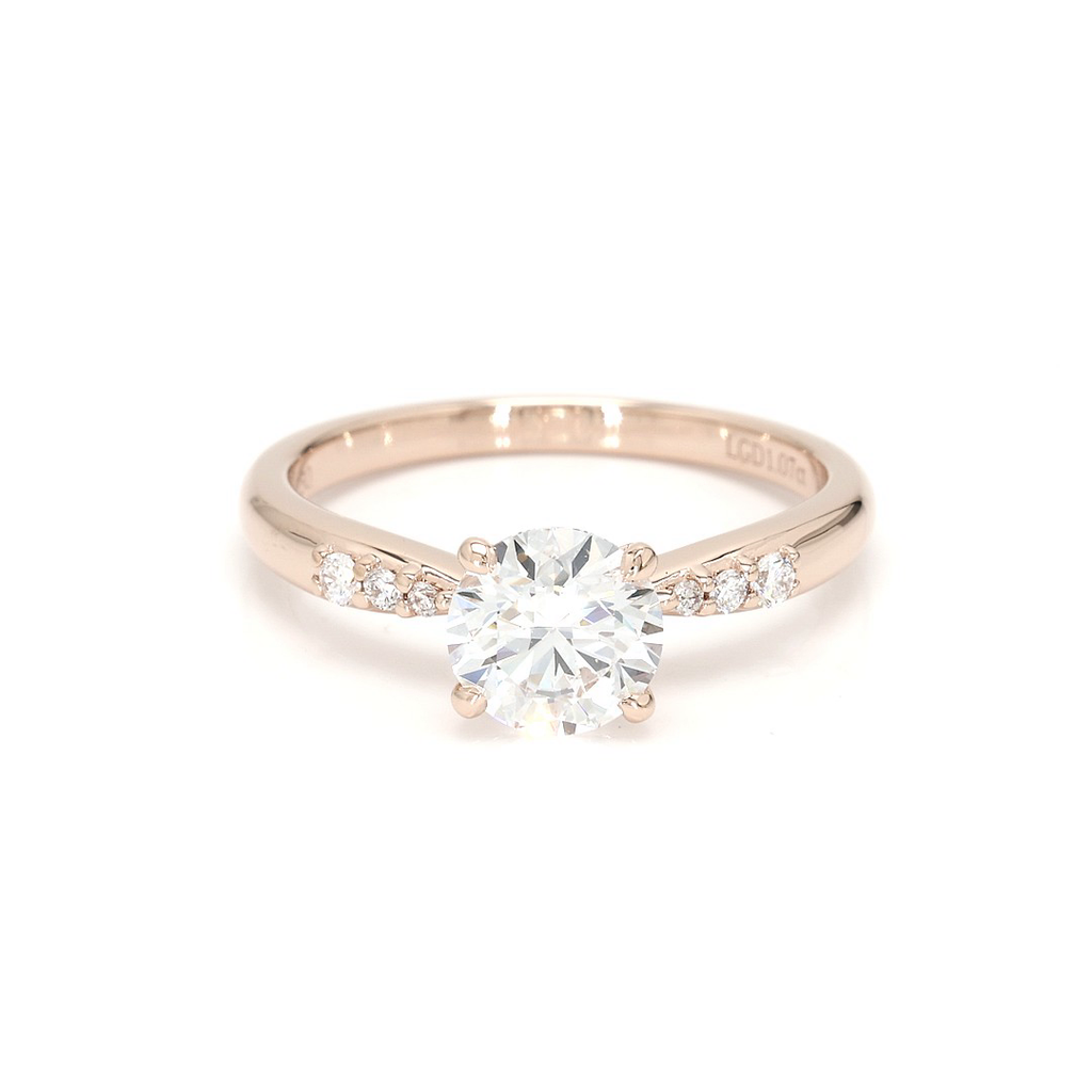 18K 1.07ct Round  Shaped Olivia Ring