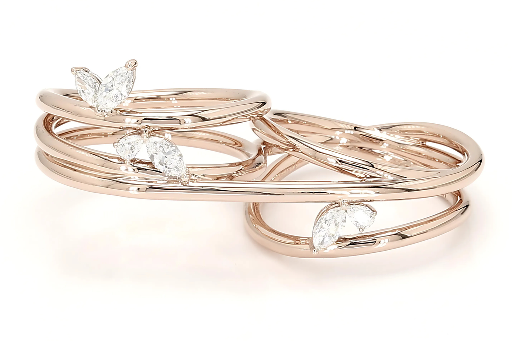 Intertwined Marquise Ring