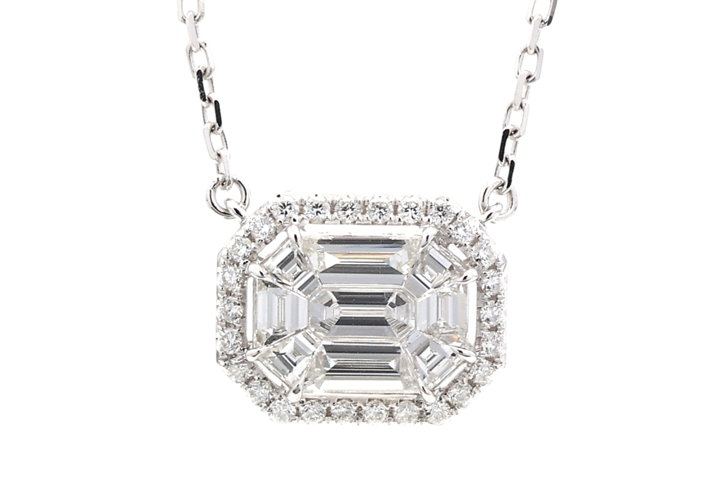 Pie Cut Diamond Pendant