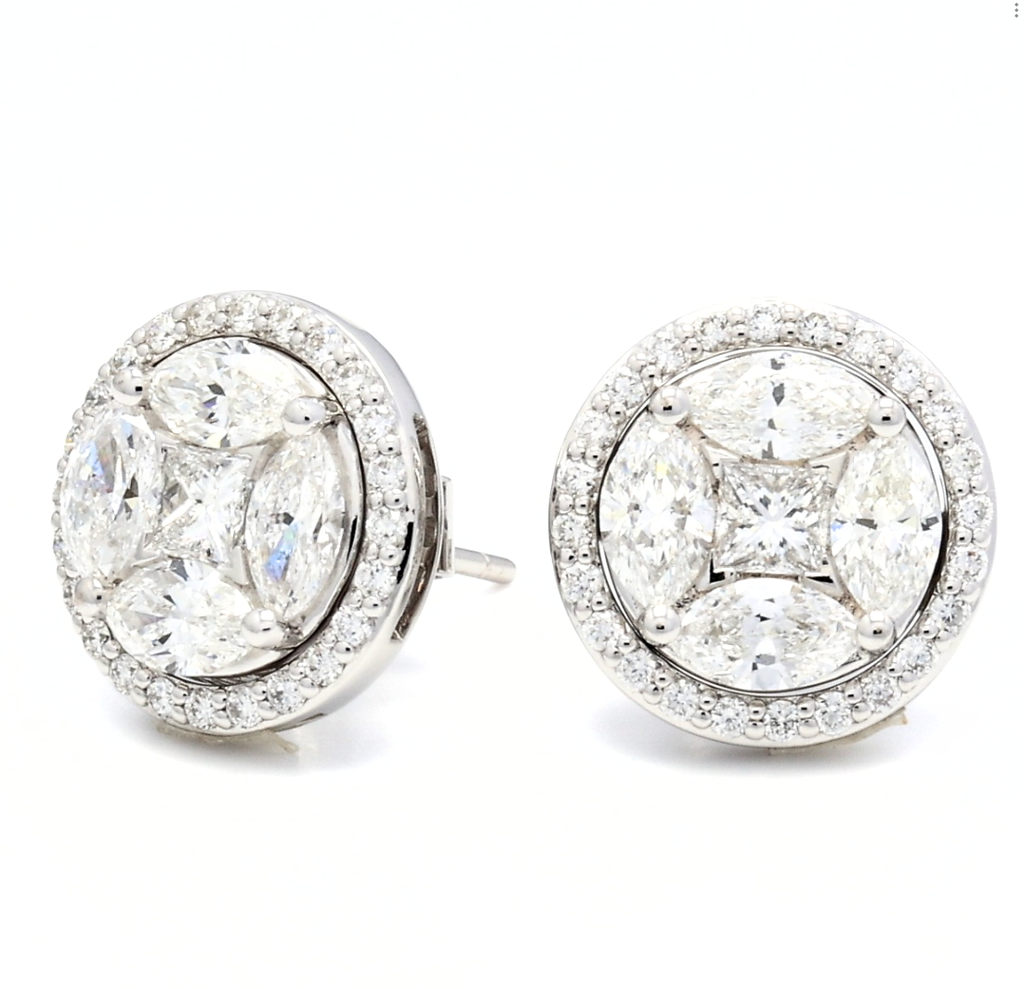 Illusion Earrings with Halo