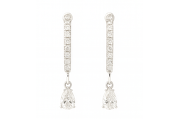 Pear Dangling Hoop Earrings