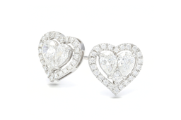 Halo Heart Diamond Studs