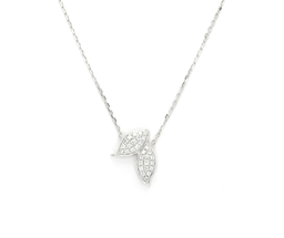 Pave Diamond Leaf Pendant